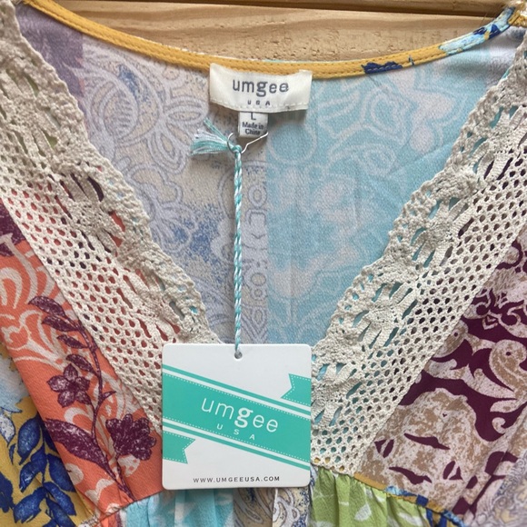 ♥️🩷🧡 Umgee dress patchwork prim flowy - Picture 2 of 6